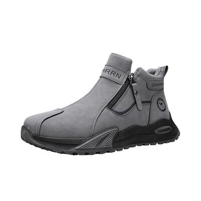 雪地靴男冬季加绒保暖皮毛一体防滑东北零下40度加厚防寒高帮棉鞋