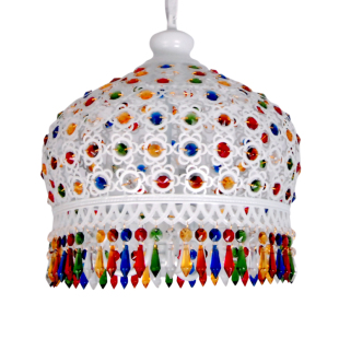 波西米亚吊灯漫咖啡餐厅大堂 东南亚泰式彩色水晶地中海餐厅创意