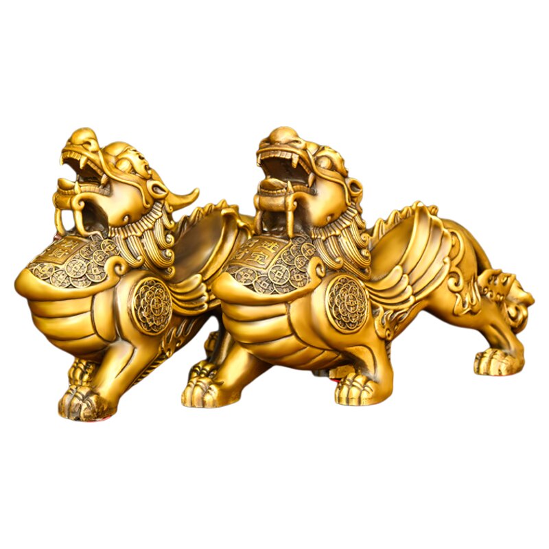 黄铜貔貅摆件一对开业家居礼品