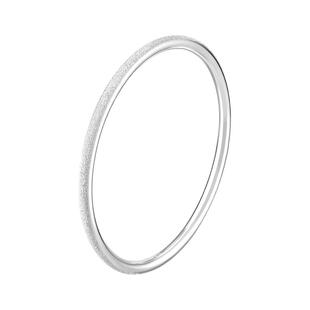 臻汇银纯银满天星手镯足银999古法光面实心素圈镯子女友生日礼物