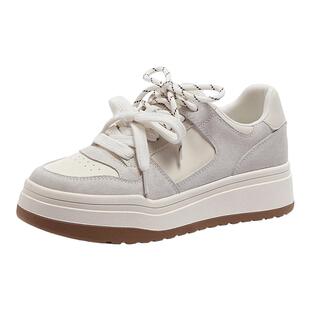 骆驼女鞋2026早春新款百搭厚底户外运动休闲鞋面包鞋休闲板鞋女款