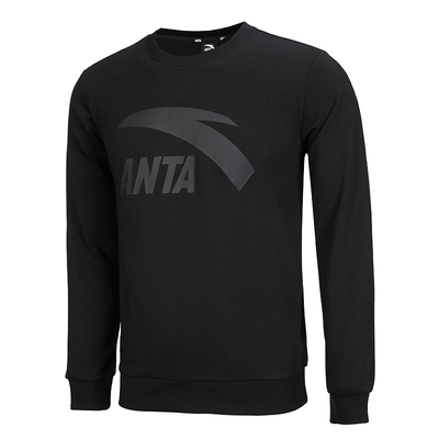 无帽卫衣安踏加绒加厚保暖圆领