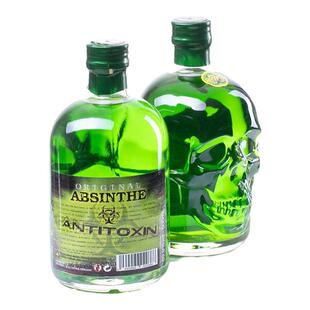 【绿魔】苦艾酒absinthe含苦艾草高度烈酒500ml德国进口89.9度