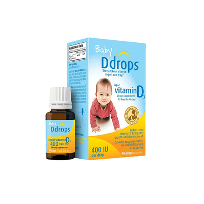 Ddrops维生素D3婴幼儿400iu进口