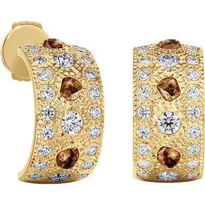 DeBeers戴比尔斯黄金钻石耳环