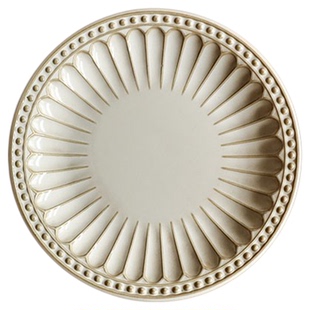 6寸小碟子陶瓷小吃盘甜品点心碟商用前菜盘浮雕一人食平盘吐骨碟