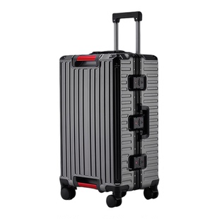 新款万向轮行李箱女超大容量加厚铝框旅行箱男学生拉杆密码皮箱子