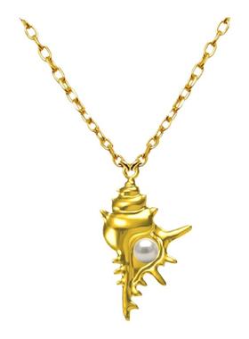 uni优霓金色海螺珍珠项链