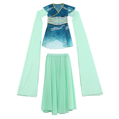 恋子豆女古典水袖汉唐飘逸演出服