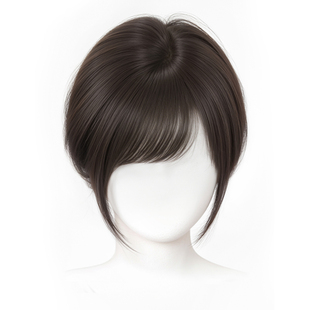 斜刘海假发女片头顶增发量蓬松高颅顶全真发自然无痕假刘海补发片