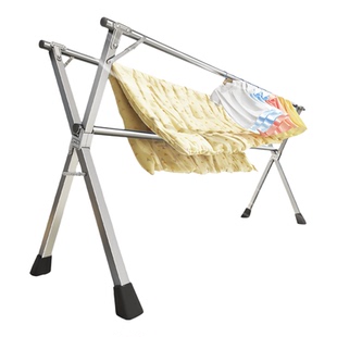 佳帮手2025晾衣架落地折叠家用阳台室外伸缩凉衣杆室内晒被子神器