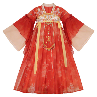 女童汉服春季2026新款儿童高端超仙国风公主连衣裙小女孩古风唐装