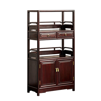 古尚古赞比亚血檀新中式实木书架