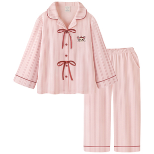 【联名款】睡衣女款超柔软纯棉磨毛长袖家居服2026新款春秋套装女