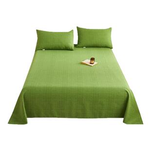 2026新款老粗布床单单件宿舍非纯棉全棉单双人加厚被单枕套三件套