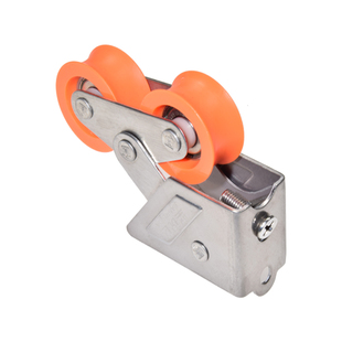 大轨款2086型移门双轮不锈钢超顺滑静音轴承滚轮重型推拉门双滑轮