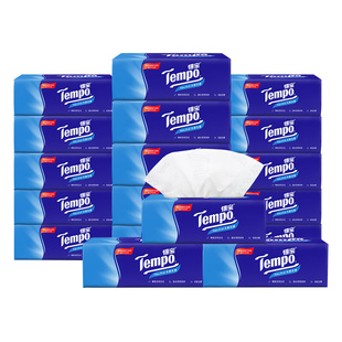 Tempo得宝抽纸8包提装18包整箱纸巾德宝3包体验装正品纸巾家用实