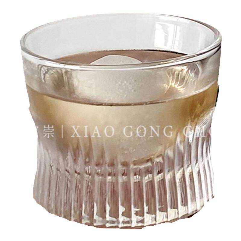高颜值手工刻花水晶威士忌酒杯