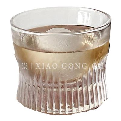 高颜值手工刻花水晶威士忌酒杯