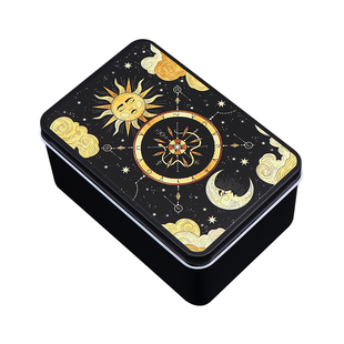 塔罗牌卡牌卡盒收纳盒TAROT铁盒子黑色收纳经典维特韦特桌游卡牌
