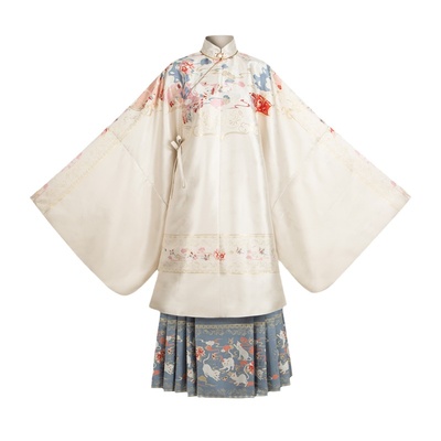 御狸原创织金马面裙立领斜襟长袄