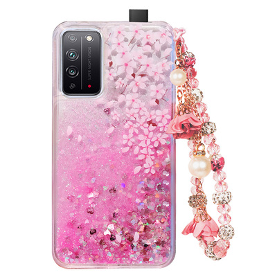 防摔荣耀X30硅胶液体流沙奢华