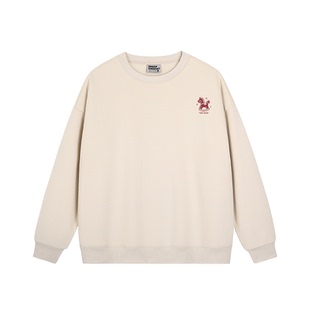 2026马年本命年酒红色卫衣女秋冬加绒加厚高级感宽松显白重磅上衣