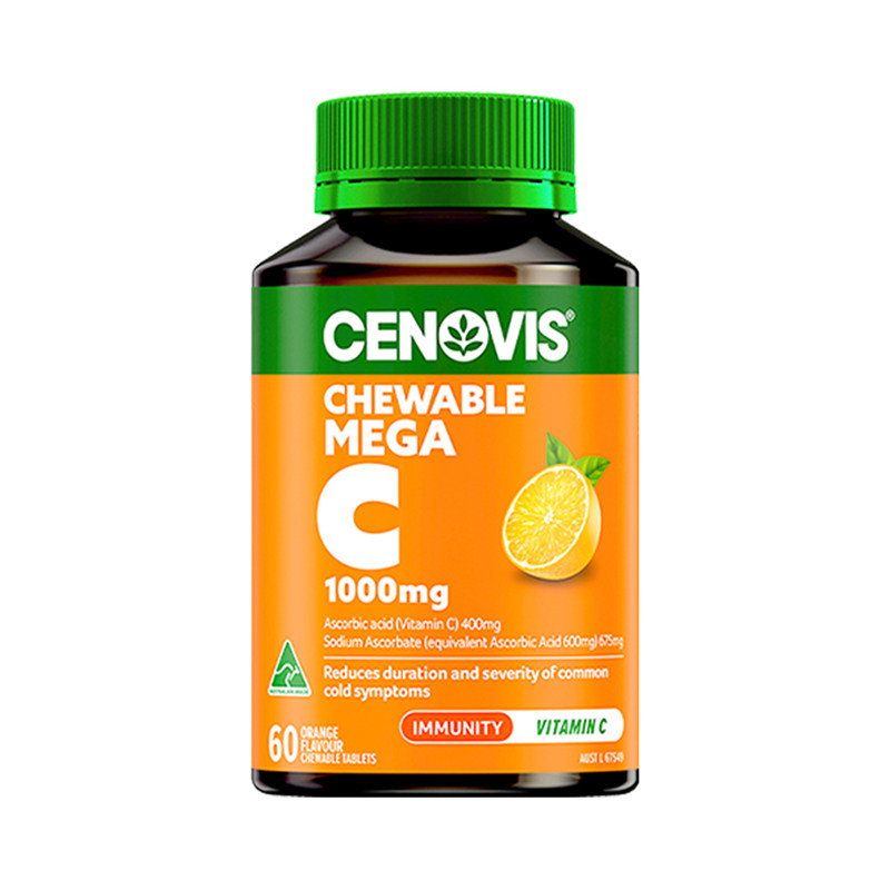 【自营】澳洲Cenovis维生素C无糖咀嚼片VC成人儿童1000mg*60粒