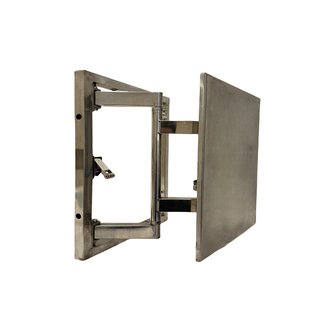 捷达不锈钢材质浴缸检修口瓷砖隐形门合页铰链地暖分水器下水暗门