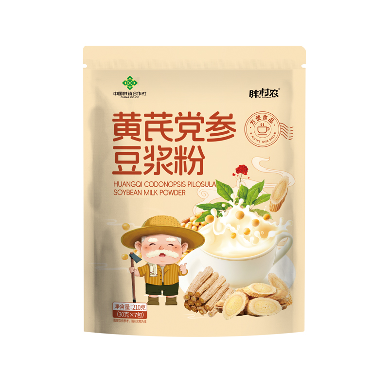 胖村农黄芪党参豆浆粉早餐冲泡即食代餐粉营养早餐纯豆浆豆奶粉
