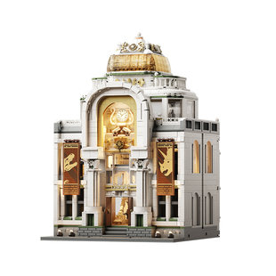 【重磅新品】拼奇积木恐龙博物馆益智拼搭玩具建筑灯光街景摆件