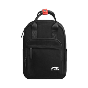 李宁双肩包女式中号便携轻便通勤轻型旅行手提小背包大学生小书包