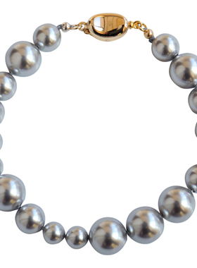 金属灰珍珠手链轻奢施华家仿珠串