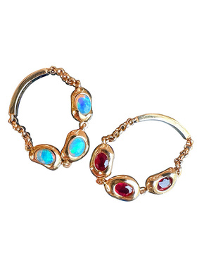 日常戒指女链式链戒舒适