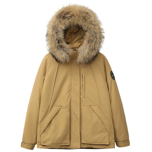 胖莹莹大码女装300斤胖mm时尚休闲派克服宽松保暖连帽毛领羽绒服