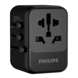 飞利浦全球转换USB插头器出国国际旅行万能插头20W可手机快充插座