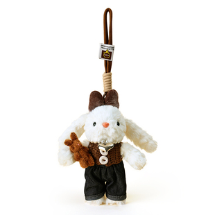 可爱毛绒小兔子背书包包挂件公仔钥匙扣玩偶情侣高级感挂饰品礼物