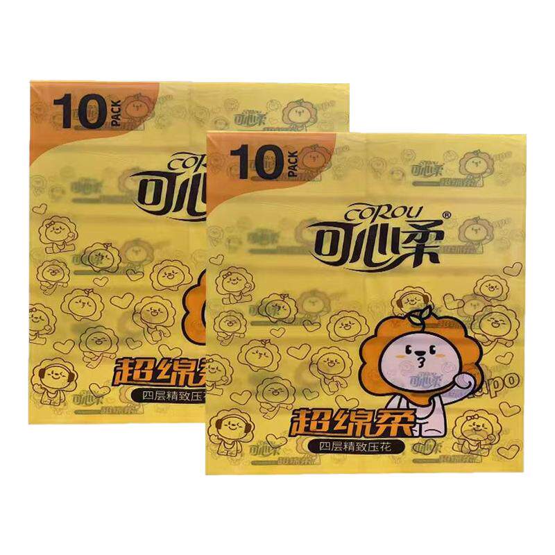 可心柔抽纸家用大包4层