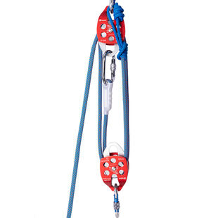 4倍省力滑轮组重物提拉上升器双向自锁升降滑轮空调外机吊装神器