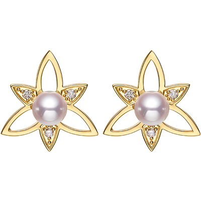 CIRCLE木兰系列akoya珍珠耳钉女