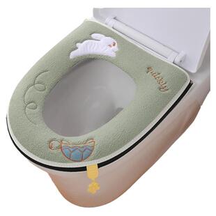 马桶坐垫家用可爱四季通用坐便器套圈拉链款冬季耐脏加厚马桶垫子