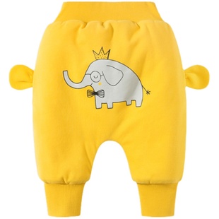 宝宝棉裤大pp裤秋冬装保暖夹棉男婴儿女加厚加绒屁屁裤外出长裤子