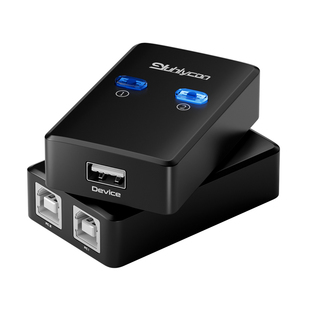 打印机共享器usb口一分二两台电脑主机共享用一台打印机公用一拖二2口转换手动自动鼠标键盘切换器