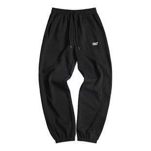 回力裤子男款2026新款冬季针织运动裤加绒加厚宽松休闲裤束脚卫裤