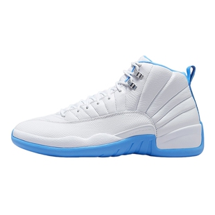 耐克Air Jordan 12复刻 AJ12白蓝高帮运动鞋复古篮球鞋CT8013-112