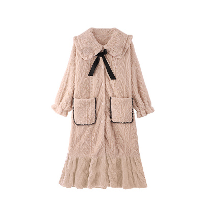 睡袍女冬季2021年新款珊瑚绒