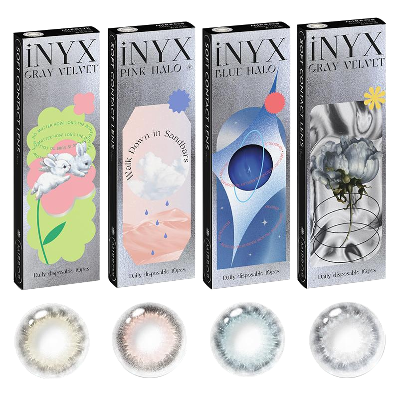 iNYX美瞳小银盒日抛10片装深瞳混血棕色水润自然彩色隐形无梦白昼