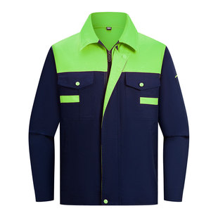 工作服套装男劳保服耐磨工厂车间汽修服劳动工地春秋长袖上衣定制