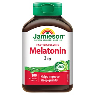Jamieson健美生加拿大退黑素睡眠片褪黑素melatonin助眠深度睡眠