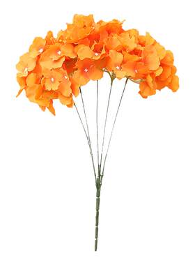 橘色仿真花婚庆桔色绢花假花花材